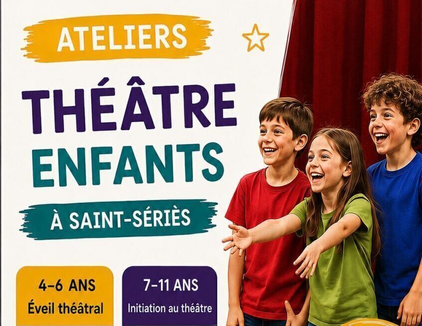 Affiche pour les ateliers théâtre pour enfants